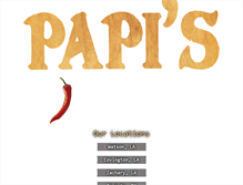Tablet Screenshot of papisfajitafactory.com